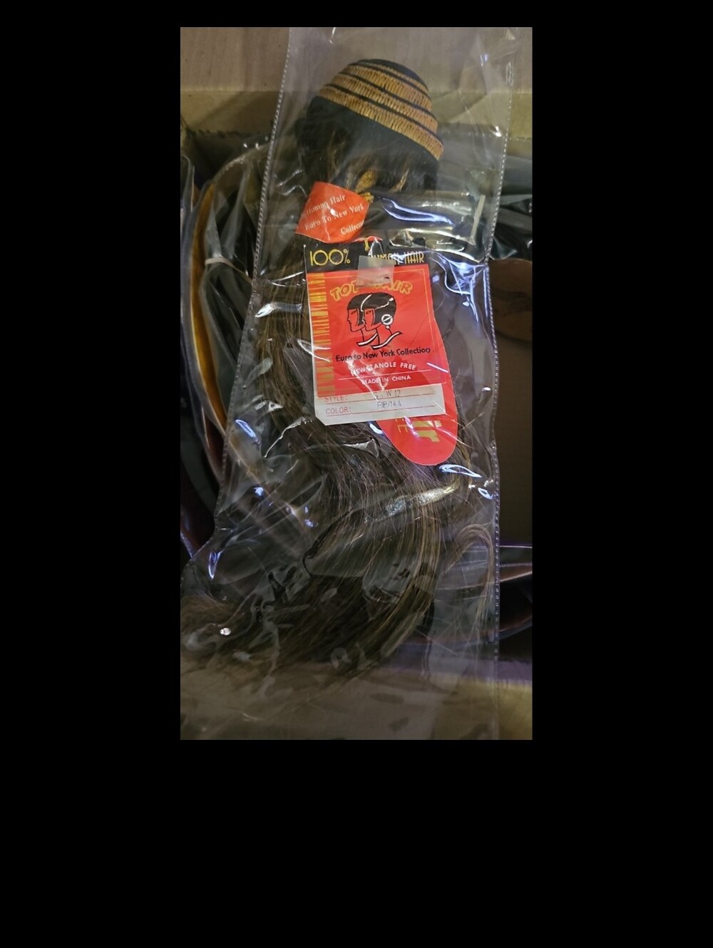 NWT 100% HUMAN HAIR  TOP HAIR WEFT  TRACK 12" #1B/144 100% HUMAN HAIR